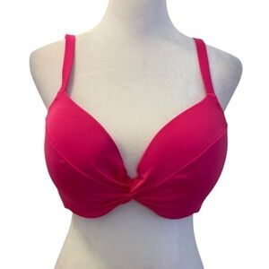 Victoria’s Secret Hot Pink Twist Front Bikini Top Size 36D